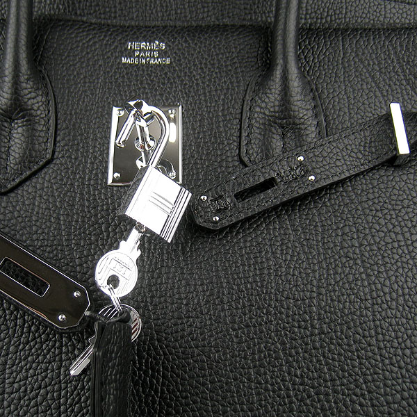 High Quality Fake Hermes Birkin 35CM Togo Leather Bag Black 6089 - Click Image to Close